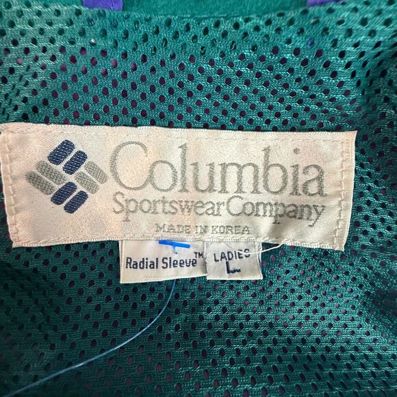 Columbia Sportswear “Double Whammy” Colorblock Nylon Rain Jacket Ladies L - Picture 3 of 7